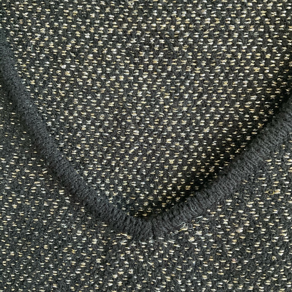 Massimo Dutti Black Metallic Long Sleeve Shift Dress - Picture 6 of 9